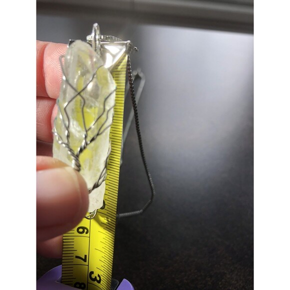 Rock Quartz Stone Tree of life Magic Energy Reiki Amulet Pendant 12 In Necklace - Picture 7 of 7